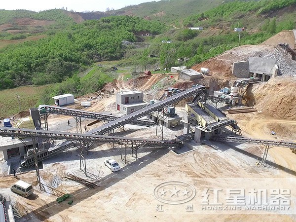 湖南环保石料制砂生产线现场