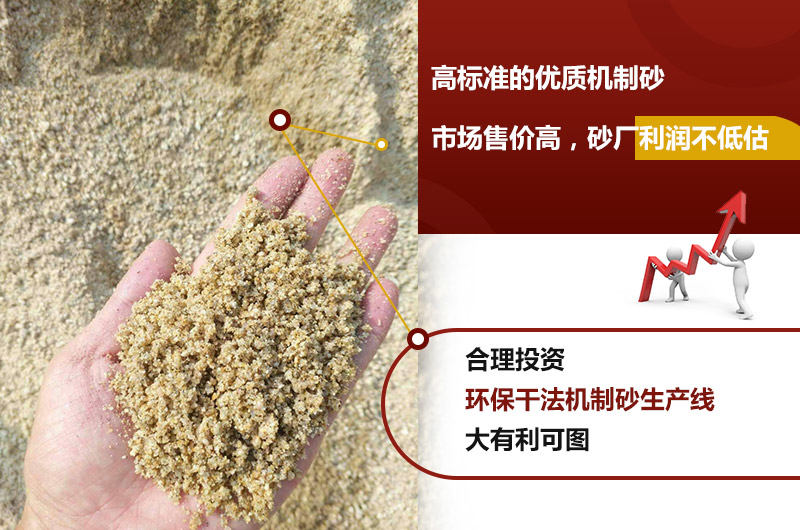 干法制砂生产的机制砂成品优 