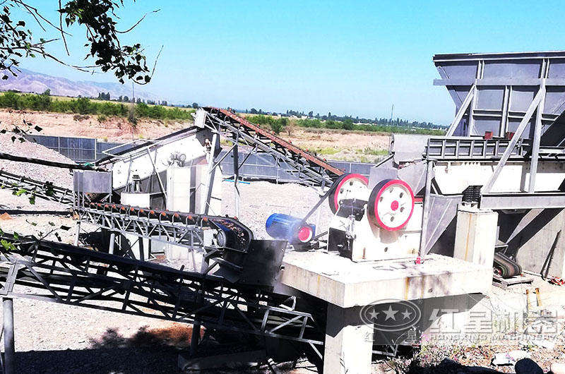 安徽时产100吨河卵石制砂生产线现场