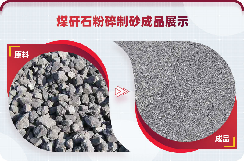煤矸石粉碎制砂成品展示