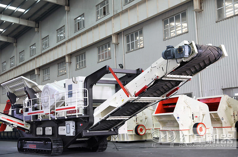 红星机器新签下浙江宁波时产200吨鹅卵石移动破碎生产线